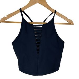 AQUA Athletic Criss Cross Black Sports Bra Size‎ M